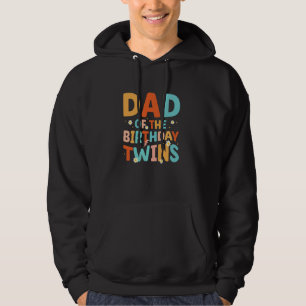 Vader van de verjaardagstweeling Groovy Retro Fami Hoodie