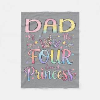 Vader van de vier een prinses 4e verjaardag meisje fleece deken
