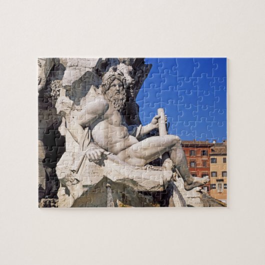 Vader van de vier rivieren op de Piazza Navona. Ro Legpuzzel (Horizontaal)