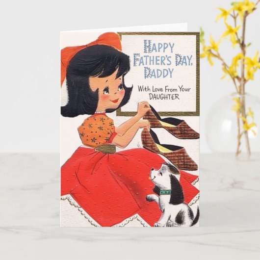  vader van dochter Vaderdag Kaart (Gele Bloem)