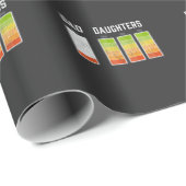 Vader van drie dochters met lage batterijduur cadeaupapier (Rol Hoek)