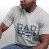Vader van Drie Varsity Stijl Aanpasbaar T-shirt