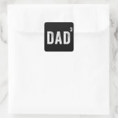 Vader Van Drie Vierkante Sticker (Tas)
