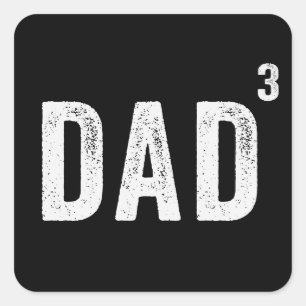 Vader Van Drie Vierkante Sticker