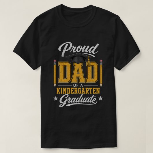 Vader van een afgestudeerde kleuterklas vader t-shirt (Design voorkant)