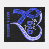 Vader van een Ataxia Warrior Blue Ribbon Matchin Fleece Deken (Voorkant (Horizontaal))