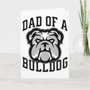 Vader van een Bulldog Voetbal Game Day Print Vader Kaart