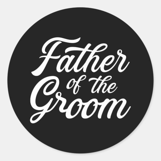 Vader van een cadeaubruiloft voor een bruidevader  ronde sticker (Voorkant)