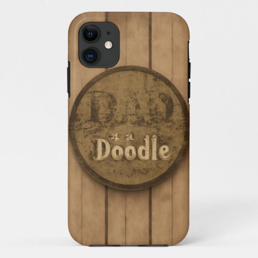 Vader van een Doodle  Wood Mobile Hoesje (Achterkant)