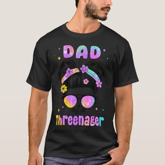 Vader van een driejarig driejarig meisje t-shirt (Voorkant)