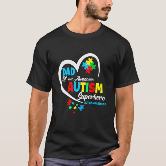 Vader van een geweldige autisme-superheld t-shirt (Voorkant)