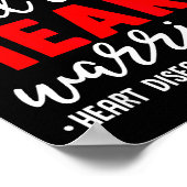 Vader van een hartkrijger CHD Hartziekte bewustzij Poster (Hoek)