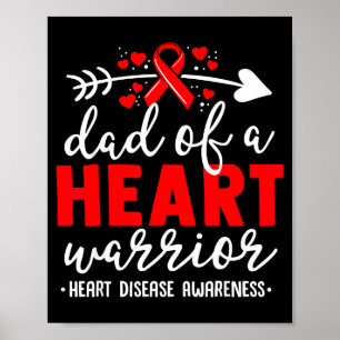 Vader van een hartkrijger CHD Hartziekte bewustzij Poster