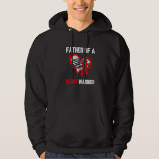 Vader van een hartkrijger Hartziekte bewustzijn Hoodie
