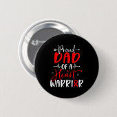 Vader van een hartkrijger vader hartaandoening ronde button 5,7 cm (Voorkant /achterkant)