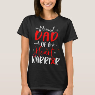 Vader van een hartkrijger vader hartziekte t-shirt