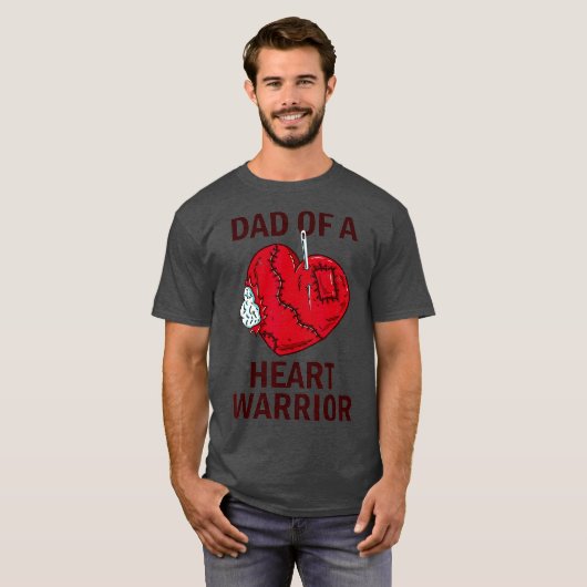 Vader van een hartkwaal of Open Heart Chirgery Son T-shirt (Voorkant volledig)