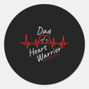 Vader van een High Heart Warrior Congenitale Defec Ronde Sticker