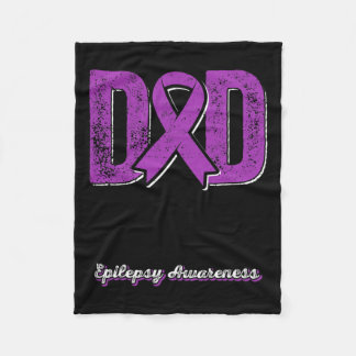 Vader van een krijger epilepsie vader Paarse lint  Fleece Deken
