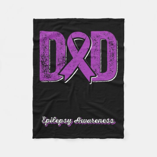 Vader van een krijger epilepsie vader Paarse lint  Fleece Deken (Voorkant)