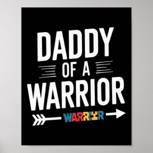 Vader van een krijger familie papa wereld autisme poster