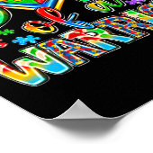 Vader van een krijger puzzel Wereld Autisme Bewust Poster (Hoek)