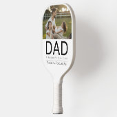 Vader van een Meisje Dochter Vaderdag Collage 8 Fo Pickleball Paddle (Links)