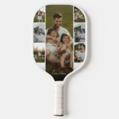 Vader van een Meisje Dochter Vaderdag Collage 8 Fo Pickleball Paddle (Achterkant)