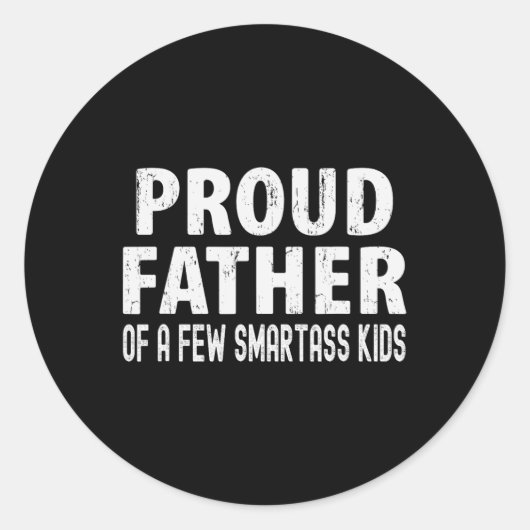 Vader van een paar slimme Kinder Ronde Sticker (Voorkant)