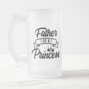 Vader van een prinseswoordkunst matglas bierpul