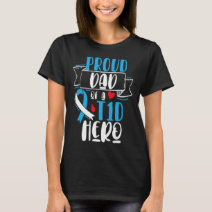Vader van een T1D-hero type 1 diabetes vader waren T-shirt