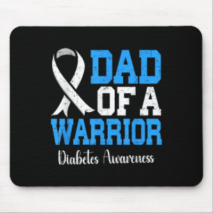 Vader van een T1D Warrior Diabetes Awareness Blue  Muismat