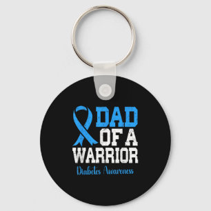 Vader van een T1D Warrior Diabetes Awareness Blue Sleutelhanger