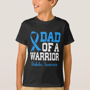 Vader van een T1D Warrior Diabetes Awareness Blue  T-shirt