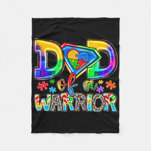 Vader Van Een Warrior Puzzle World Autisme Bewustz Fleece Deken