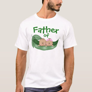 Vader van gemengde tweelingen (donkere huid) t-shirt