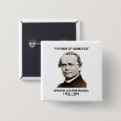 Vader van Genetics Gregor Johann Mendel Vierkante Button 5,1 Cm (Voorkant /achterkant)
