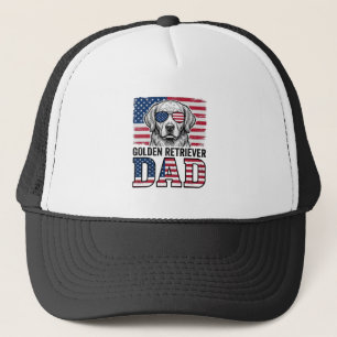 Vader van Golden Retriever Patriottische Vintage H Trucker Pet