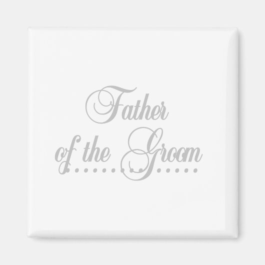 Vader van Groom Grey Elegance Magneet (Voorkant)