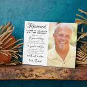 Vader van Groom Photo Heaven Memorial Wedding Fotoplaat (Zijkant)