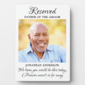 Vader van Groom Photo Heaven Memorial Wedding Fotoplaat (voorkant)