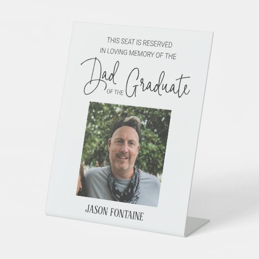 Vader van het Afstuderen Memorial Photo Afstuderen Reclamebord Met Voetstuk (Voorkant)