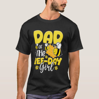 Vader van het Bij-dagmeisje Verjaardagsfeestje Bij T-shirt