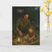 Vader van het bosje kaart (Gele Bloem)