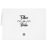 Vader van het Bride Funny Rehearsal Dinner (Achterkant Horizontaal)