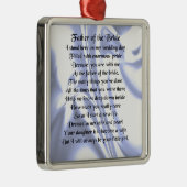 Vader van het Bride-gedicht - Blauwe zijde Metalen Ornament (Rechts)