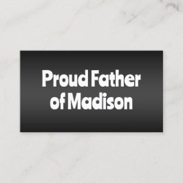 Vader van het bruidshuwelijk contactkaartje