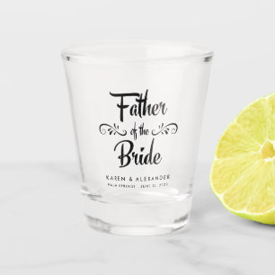 Vader van het bruidshuwelijk shot glas