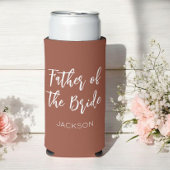 Vader van het bruin terracotta huwelijk seltzer blikjeskoeler