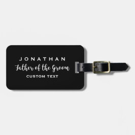 Vader van het Groom Custom Wedding Modern Monogram Bagagelabel